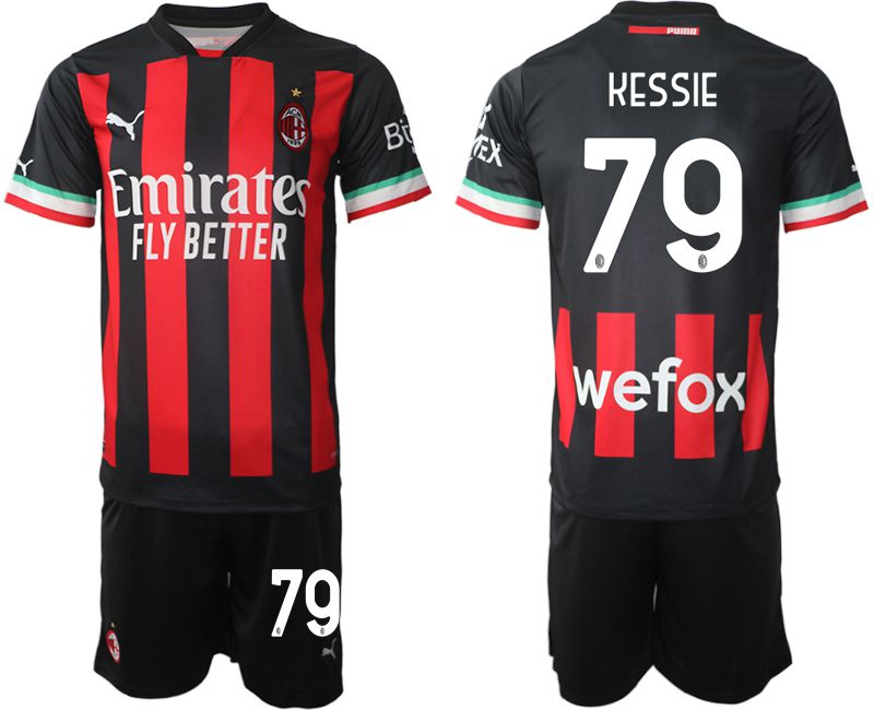 Men 2022-2023 Club Ac Milan home black #79 Soccer Jersey->ac milan jersey->Soccer Club Jersey